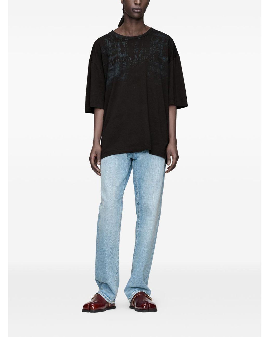 Maison Margiela Black Oversized Cotton T Shirt