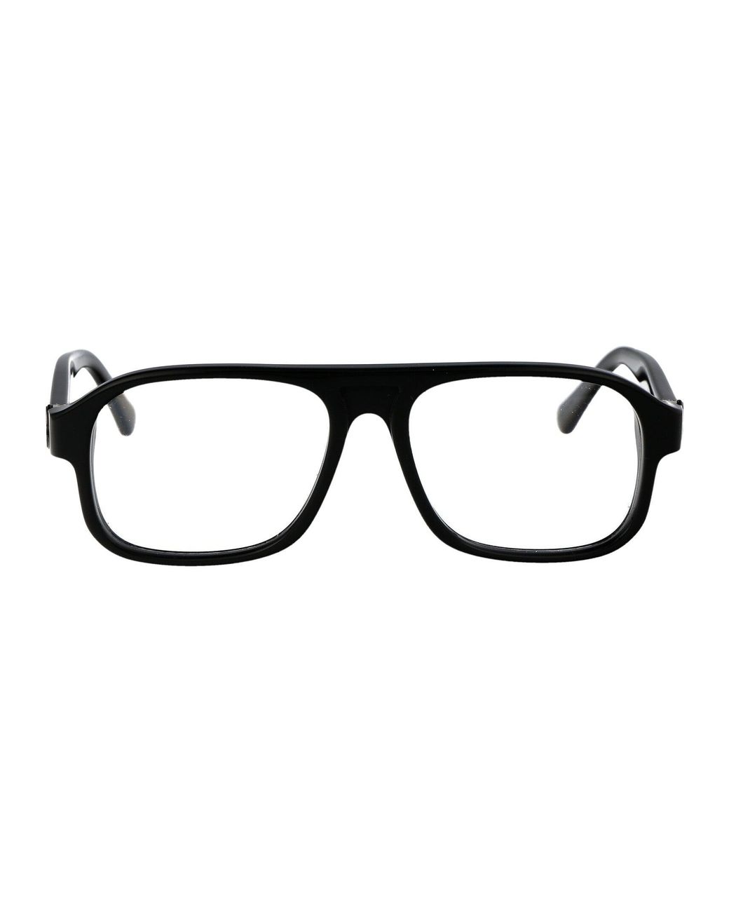 Moncler Black Nero Lucido Acetate Glasses for men