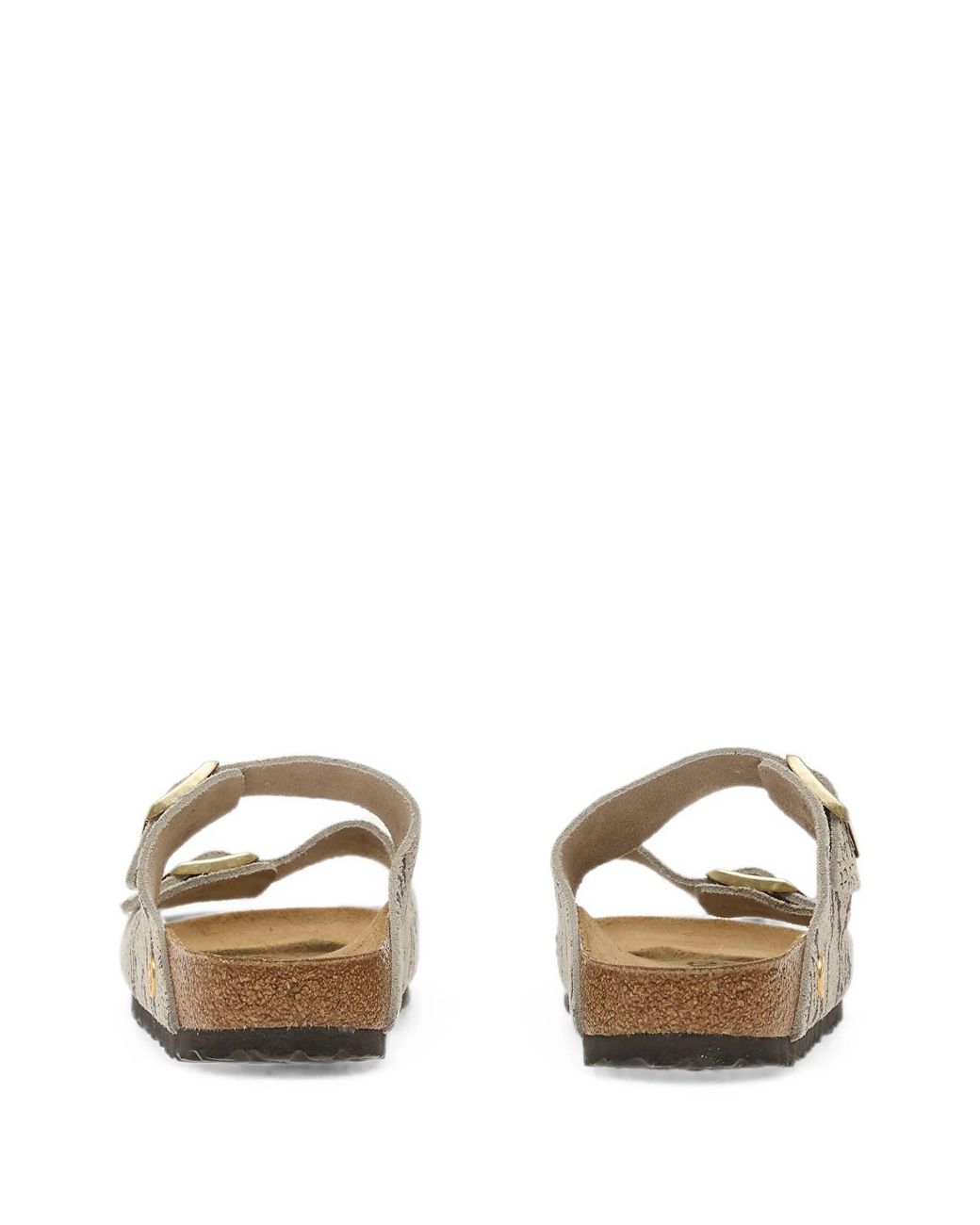 Birkenstock White Arizona Snake Oyster, Suede Leather