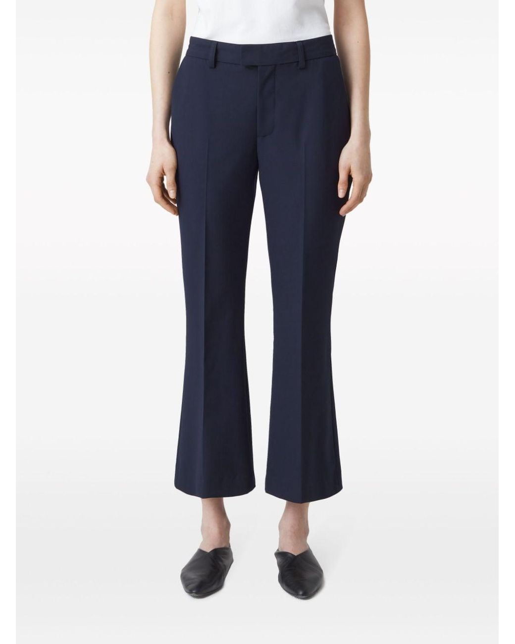 Closed Natural Wharton Cropped Flared Trousers