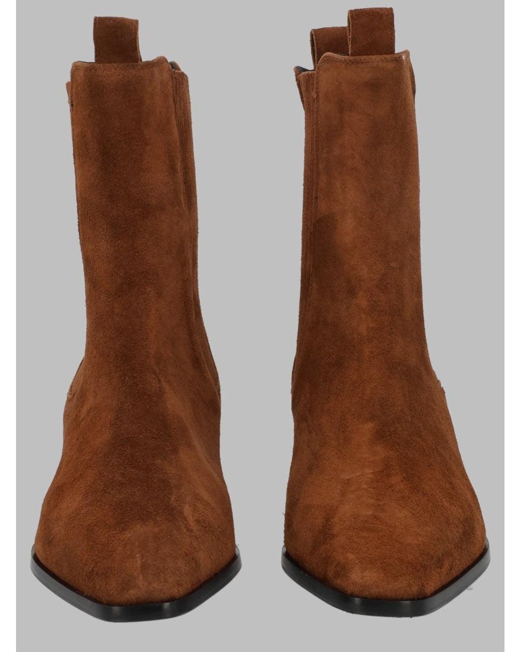 Aeyde Brown 100% Cow Suede Leather Boots