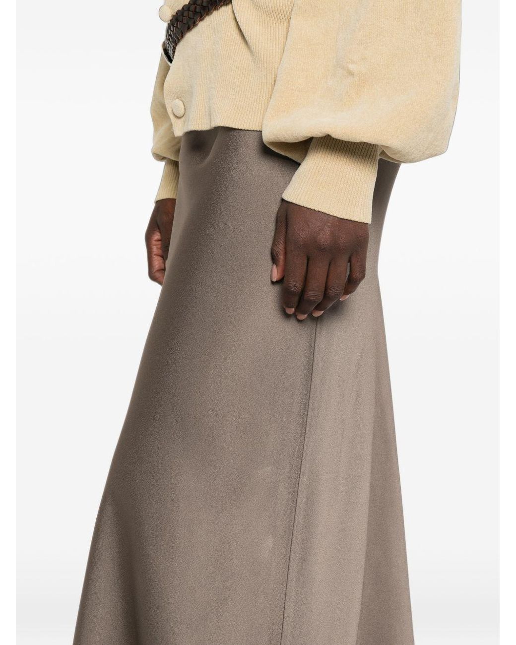 Fabiana Filippi Brown Long Skirt