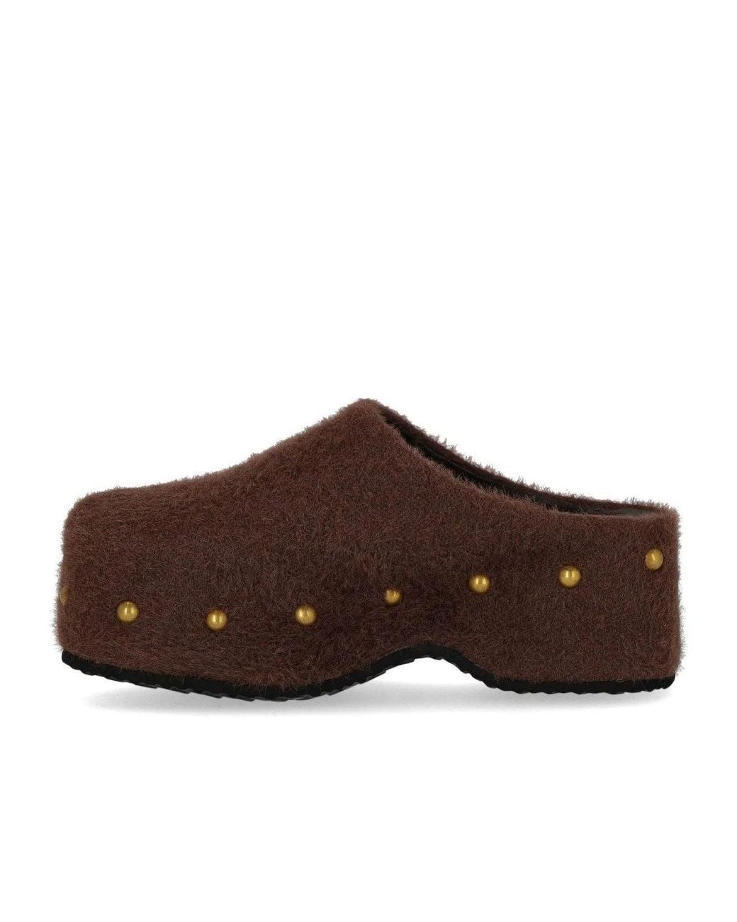 MISS OLIVIA Brown Carola Mohair Clog