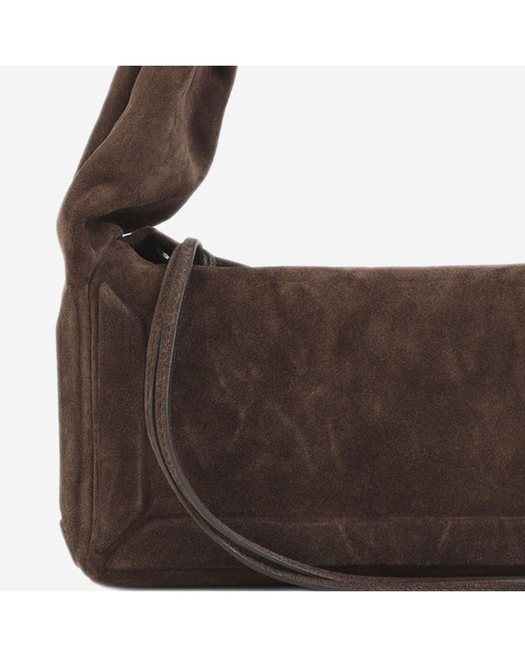 Maison Margiela Brown East West Handbag Suede Hand Bags