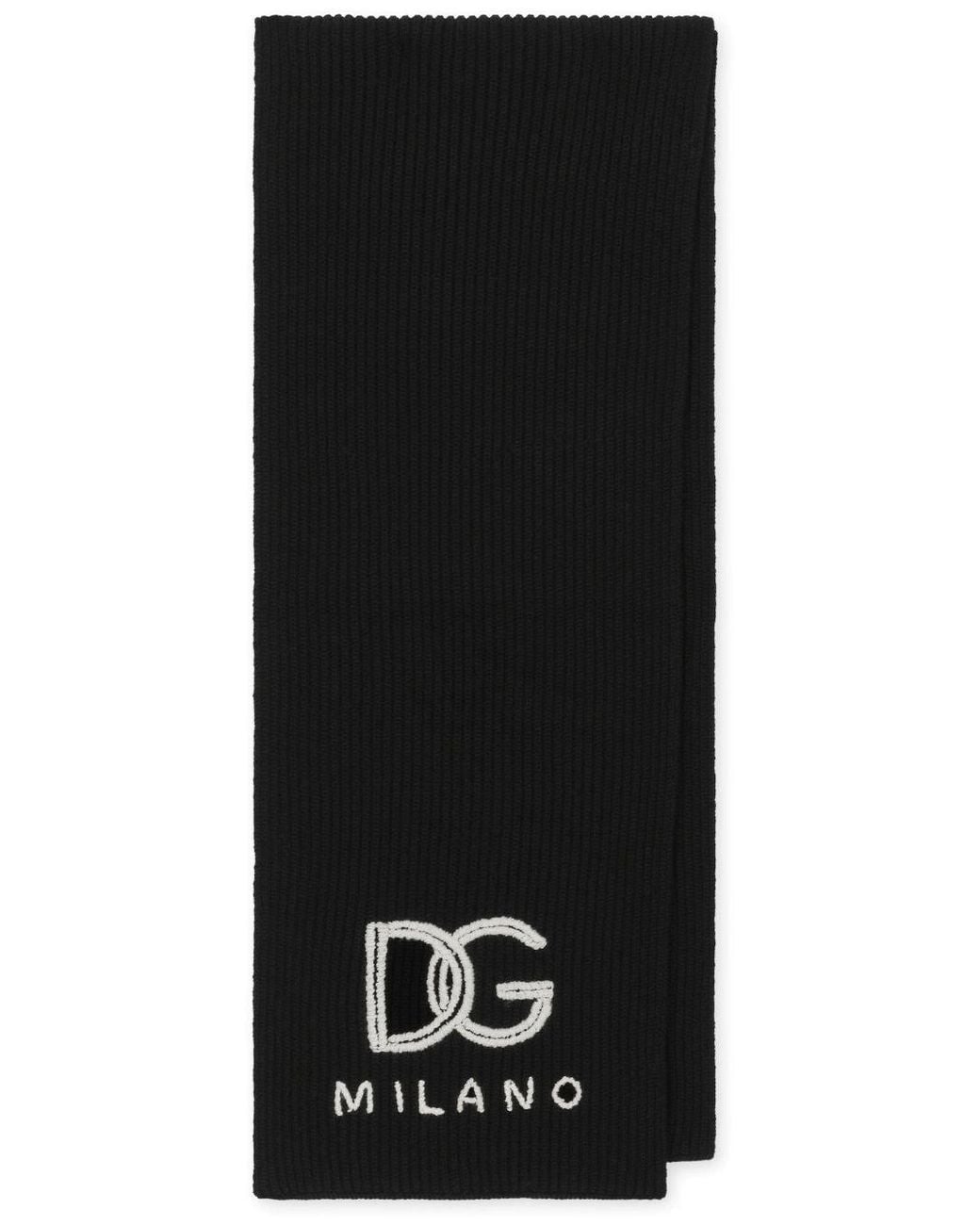 Dolce & Gabbana Black Dolce & Gabbana Cashmere Scarf for men