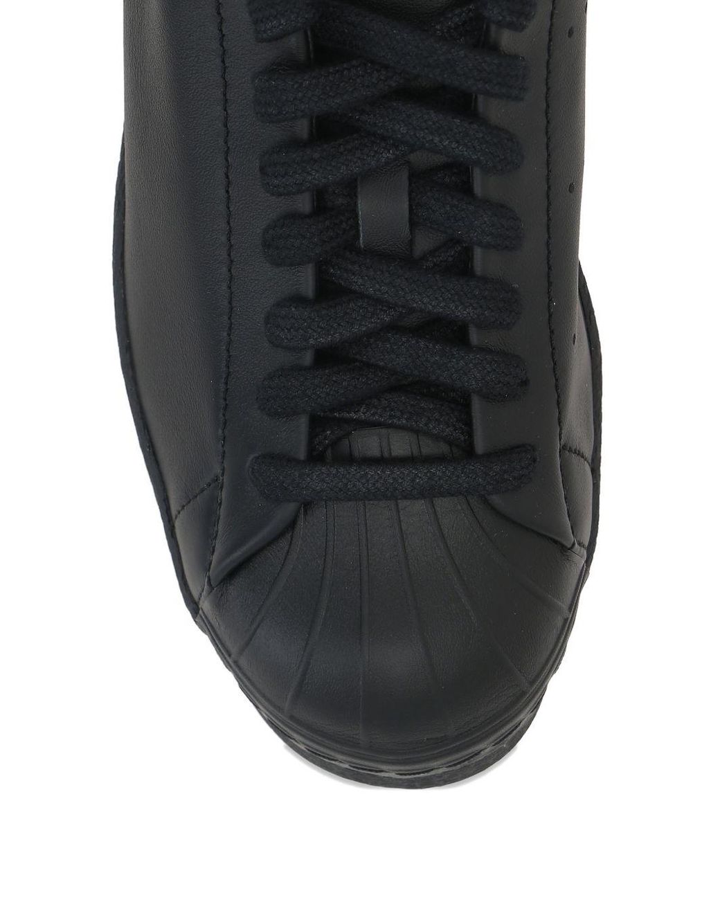 Y-3 Schoenen ,Zwart ,Leer Superstar Sneakers in het Black voor heren