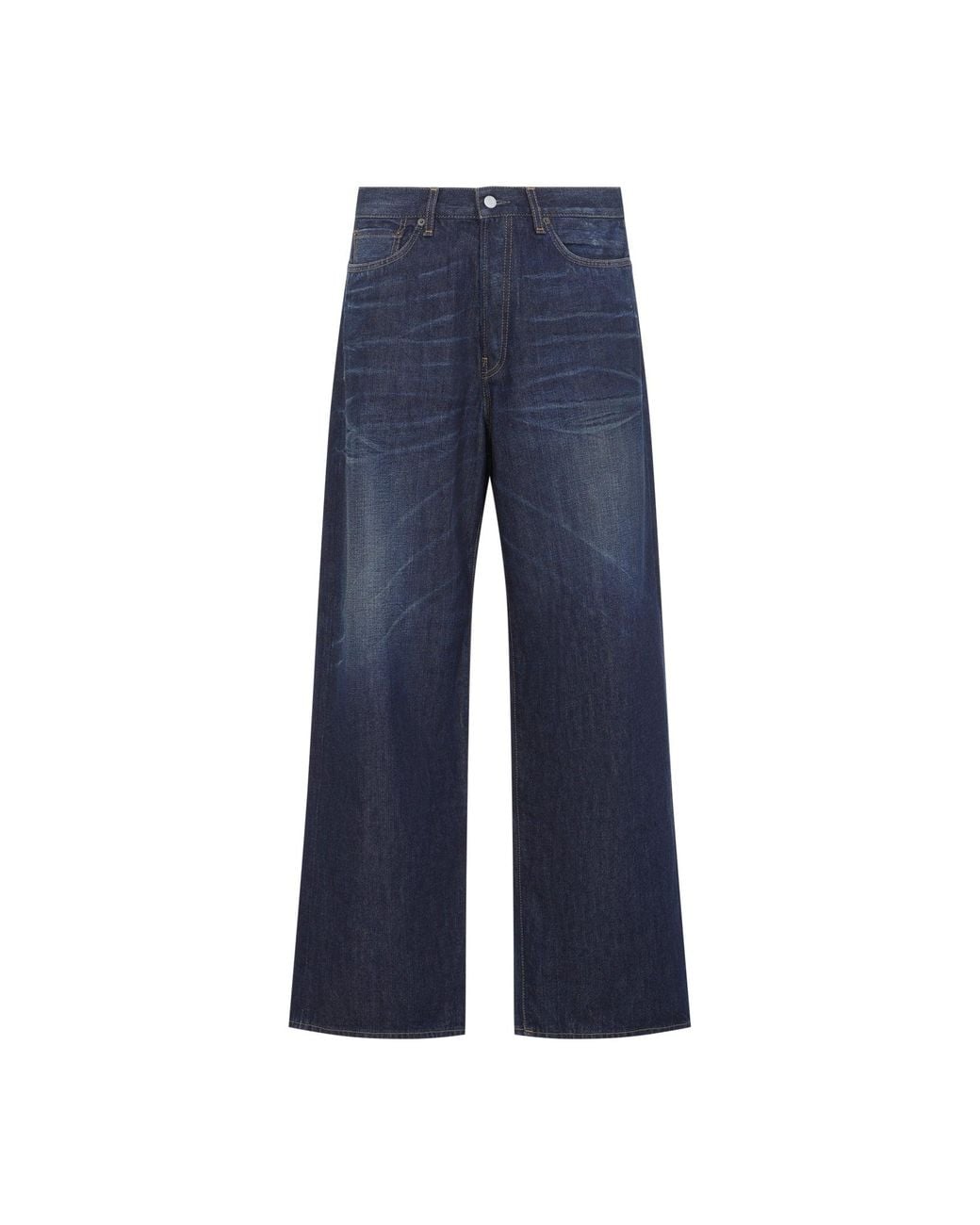 1981 Dive Leather Jeans Acne de color Blue