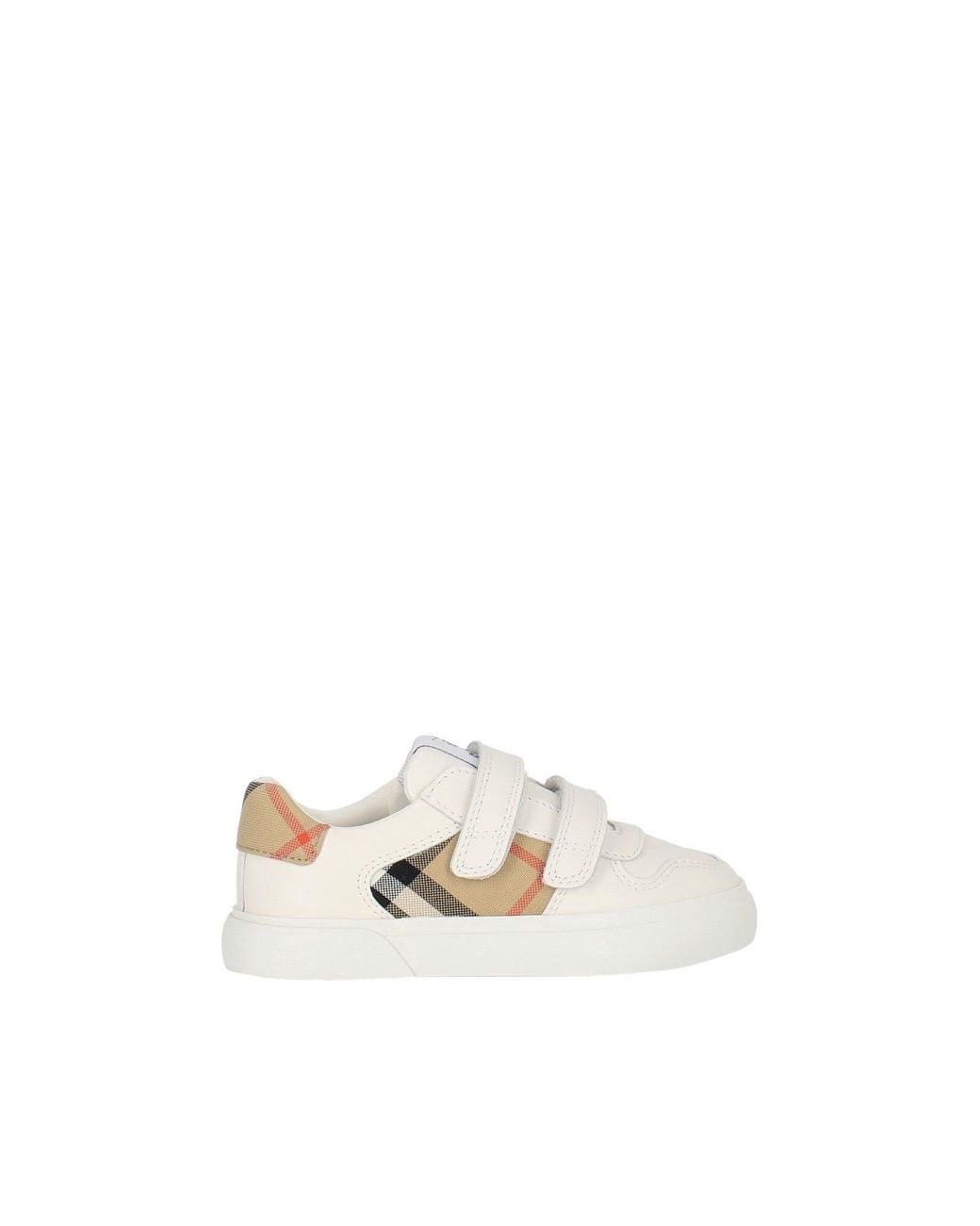 Burberry White Inf Vulcansed Trainr