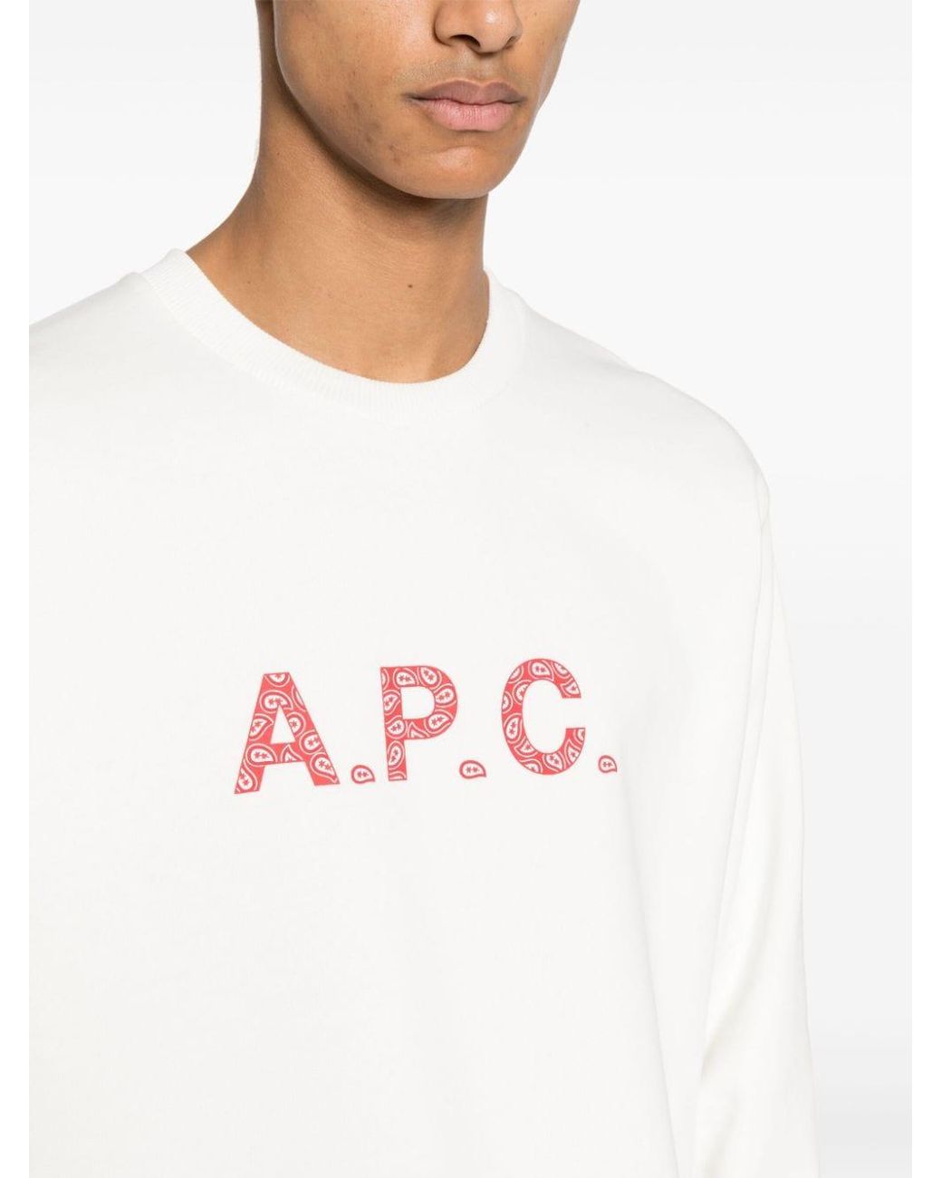 A.P.C. White Sweat Timothy Clothing for men