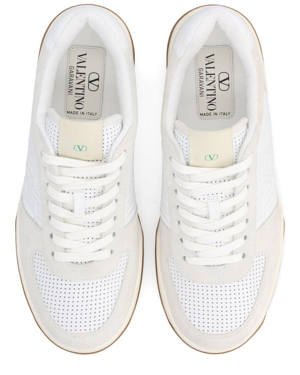 Valentino Garavani White Leather Low-Top Sneakers