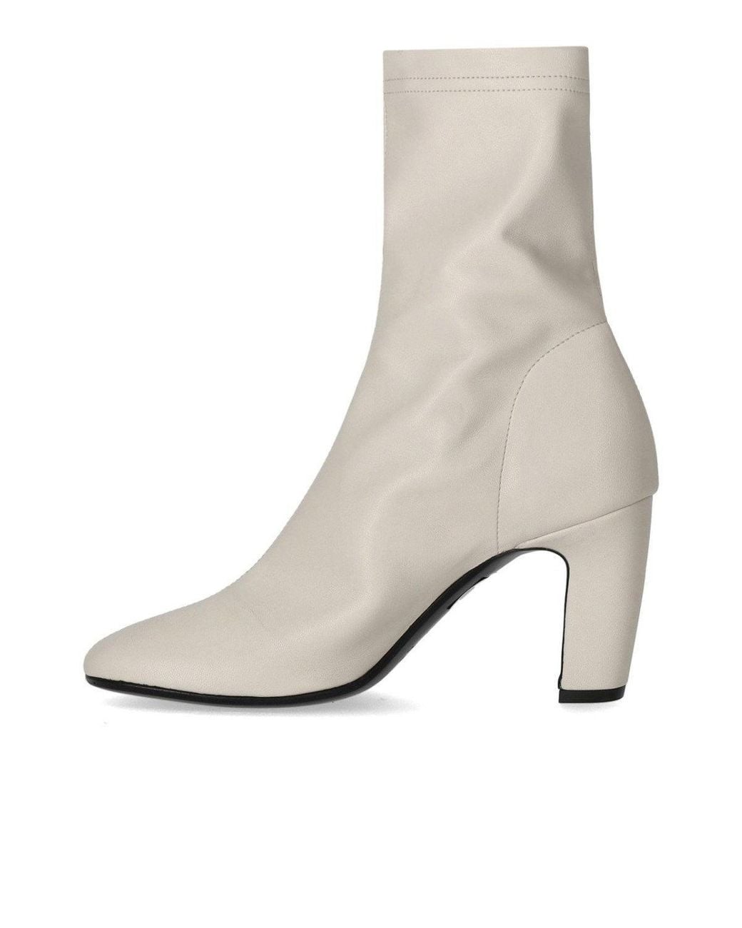 Strategia White Zhaira Heeled Ankle Boot