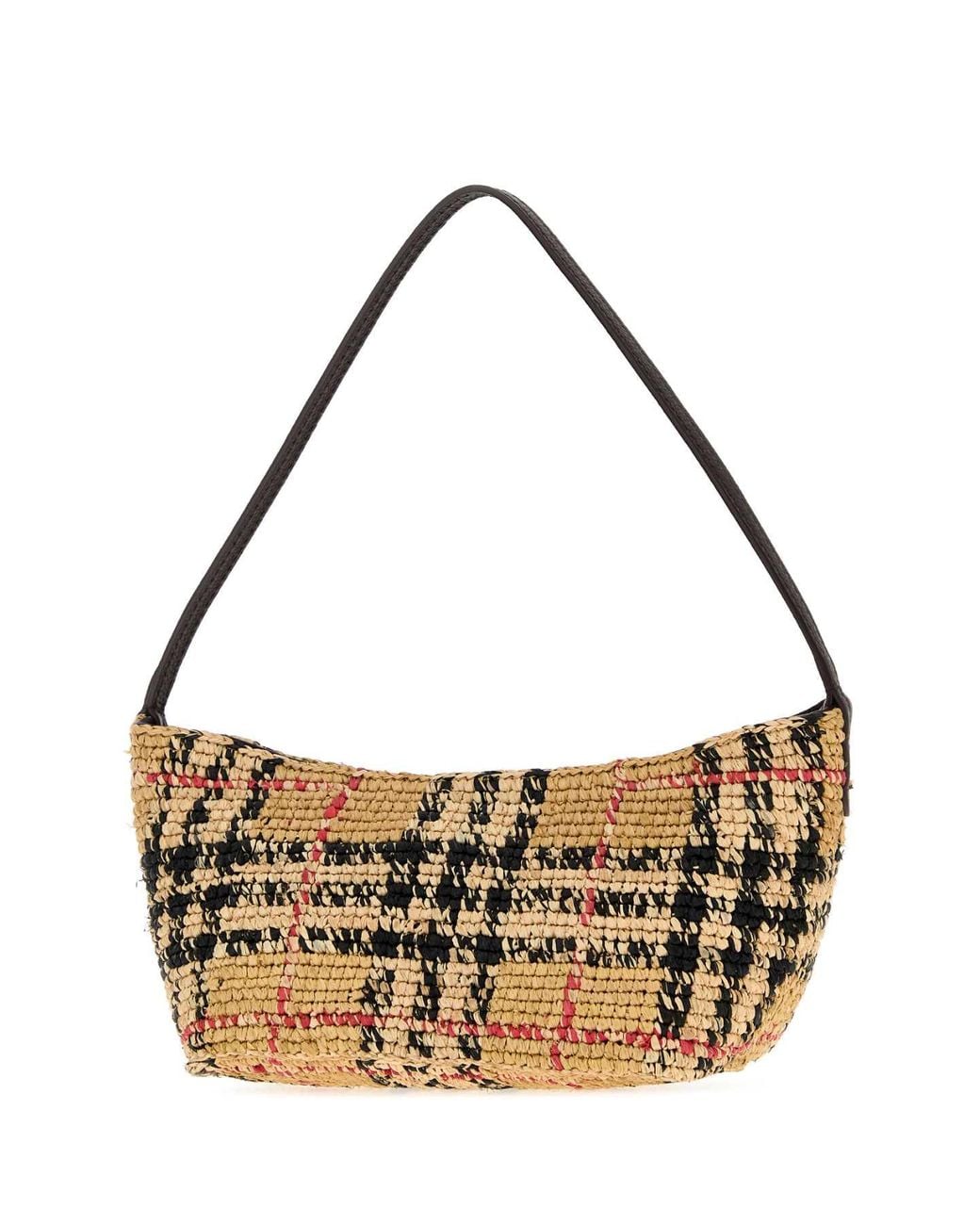 Burberry Metallic Raffia Mini Margate Shoulder Handbag