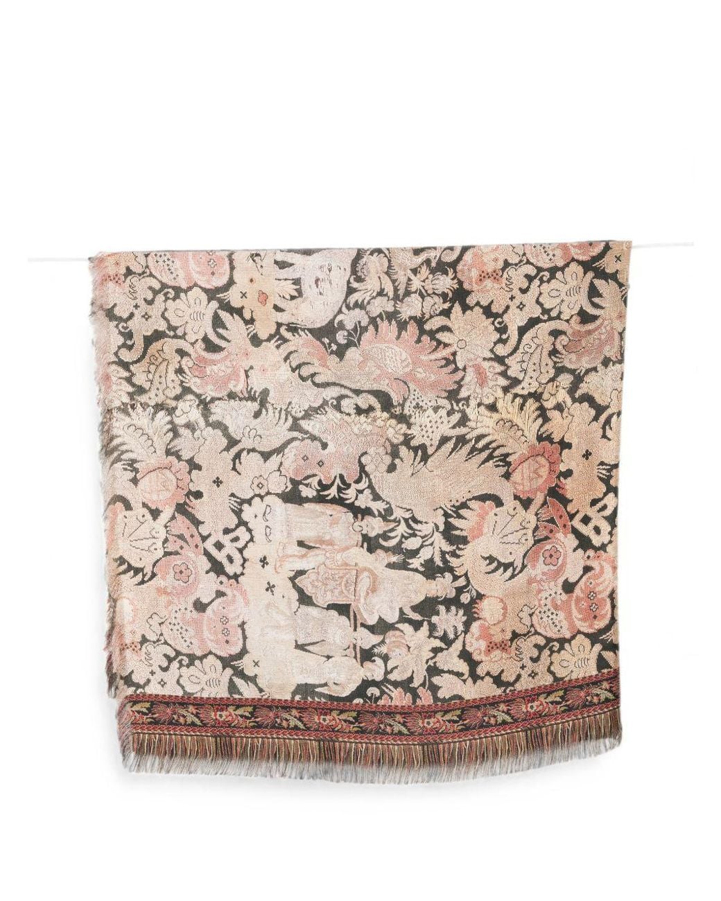 Pierre Louis Mascia Natural Printed Silk Scarf