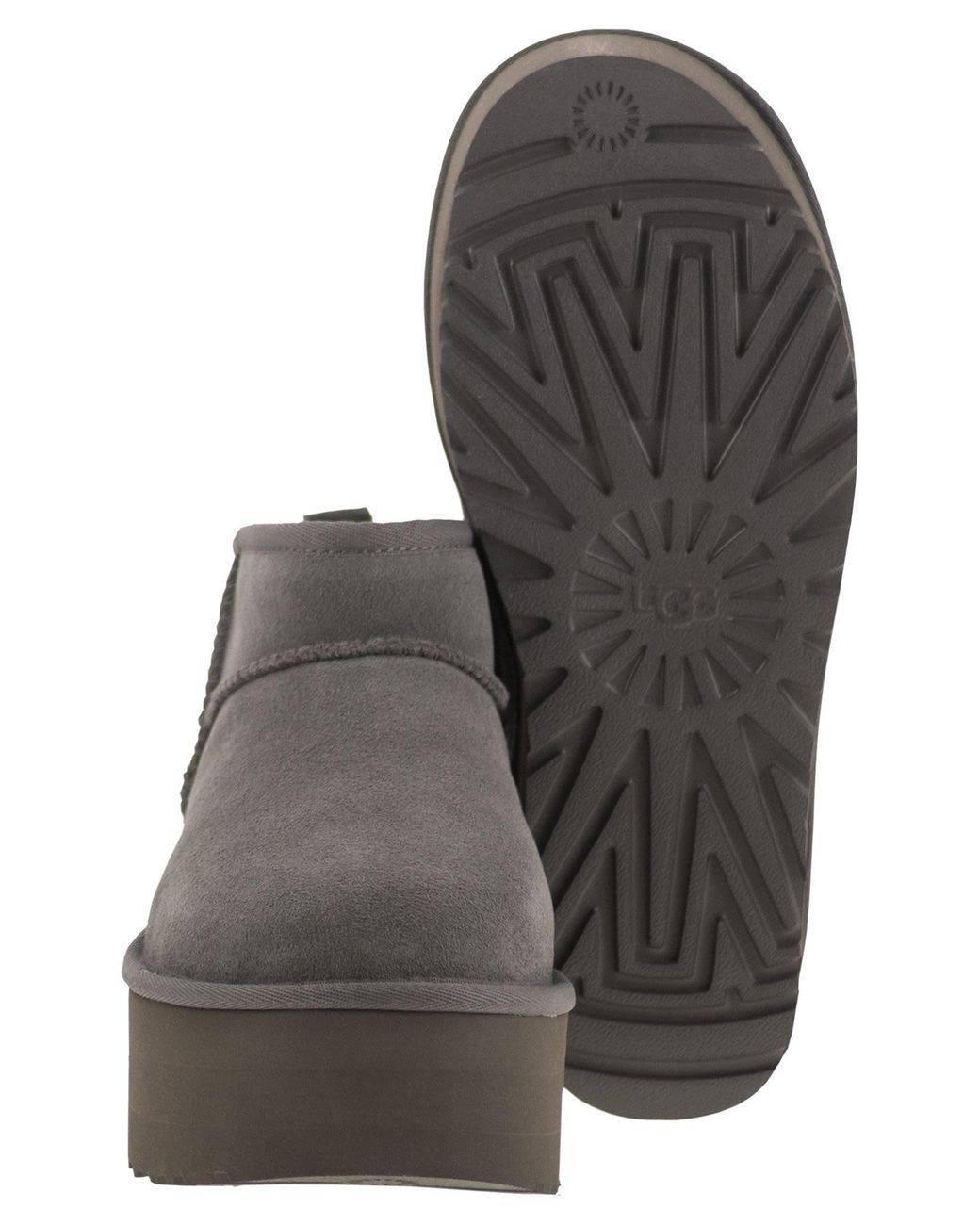 Ugg Gray Classic Ultra Mini Platform