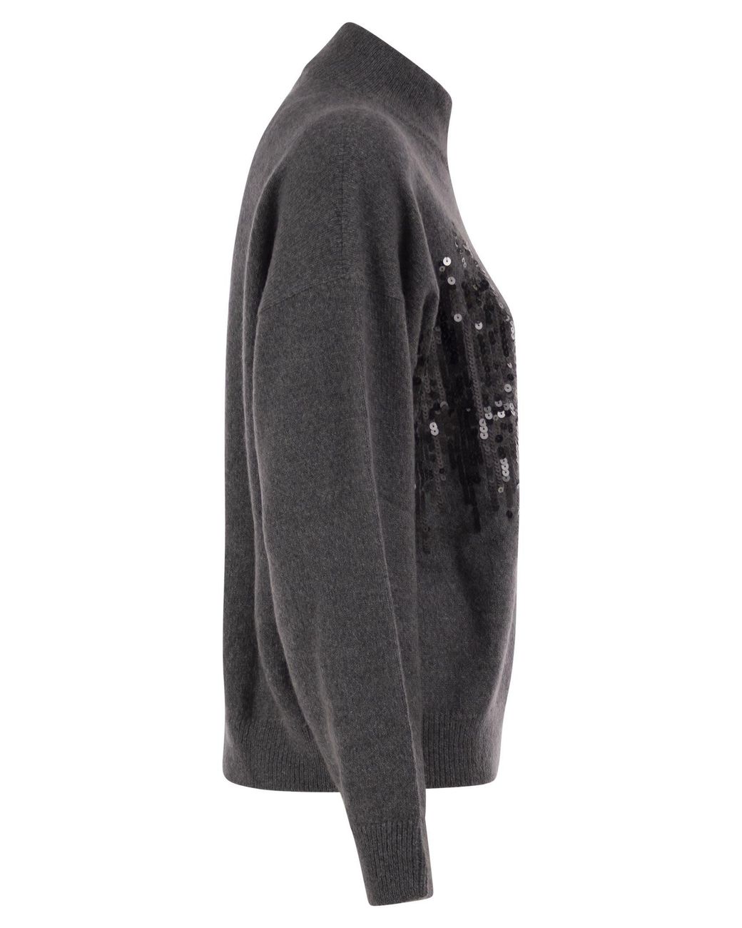 Peserico Black Knitted Cardigan With Sequins And Two-Way Zip