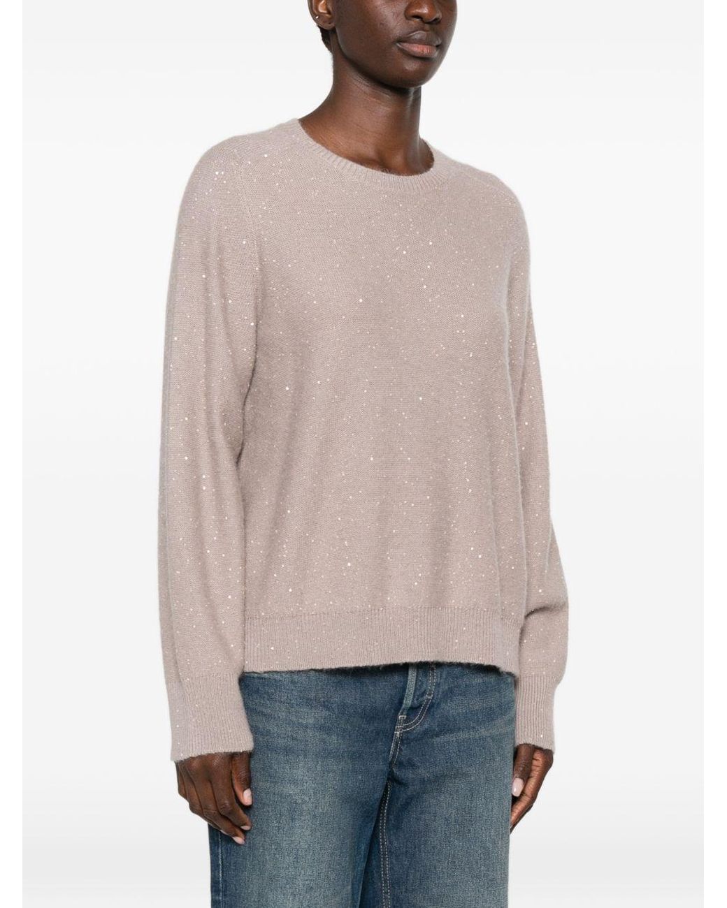 Fabiana Filippi Natural Wool And Silk Blend Sweater