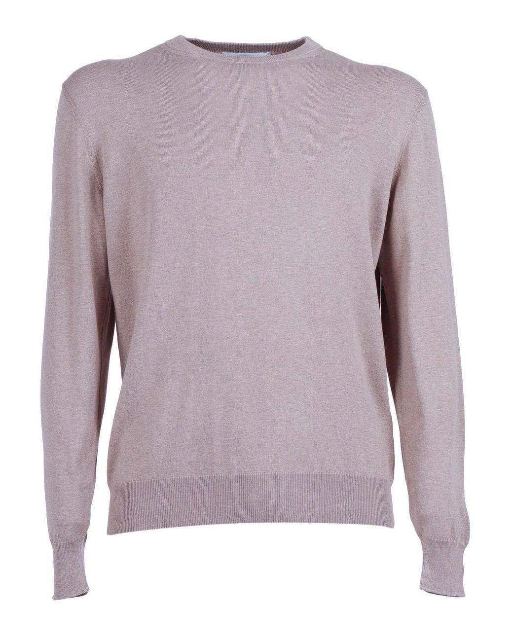 Ballantyne Purple R Neck Pullover Silk Cotton Crewneck for men