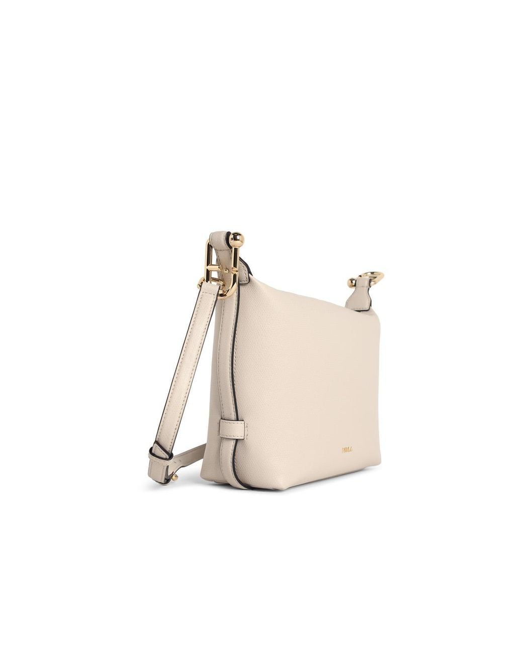 Furla Natural Mini 'Tonie' Ivory Leather Shoulder Bag