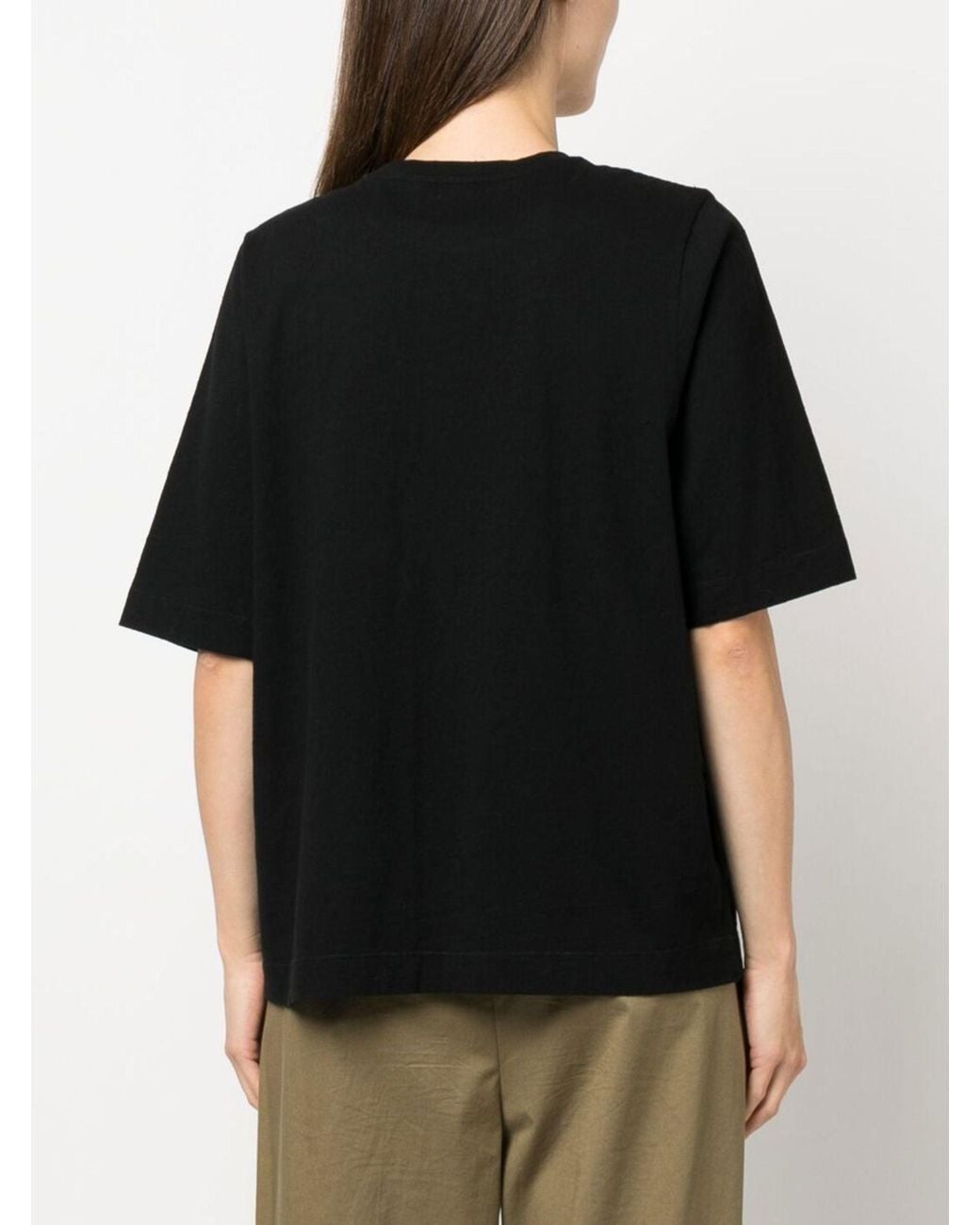 Closed Blouse Met Wijde Mouwen in het Black