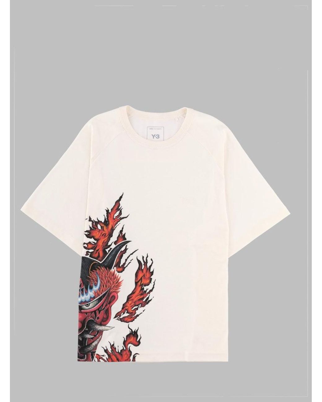 Y-3 White T-Shirt Con Stampa