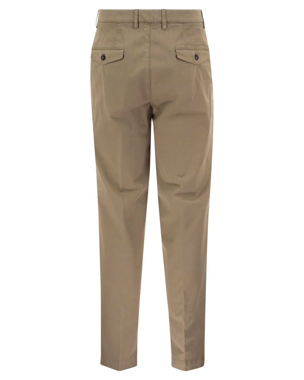 Peserico Natural Stretch Cotton Chino Trousers for men