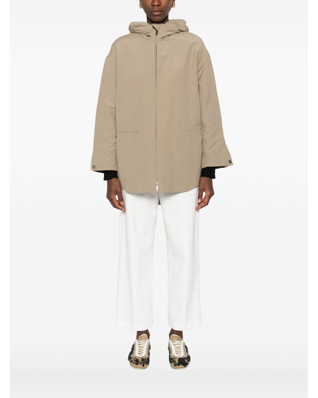 Emporio Armani Natural Cotton Blend Blouson Jacket