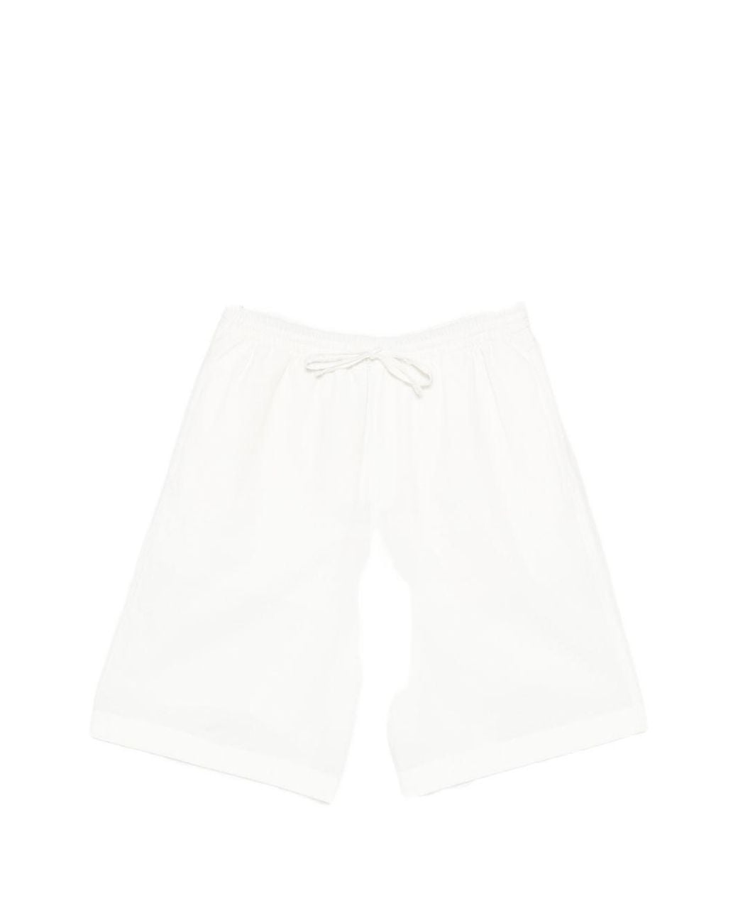 DUNST White Cotton Blend Pajama Shorts