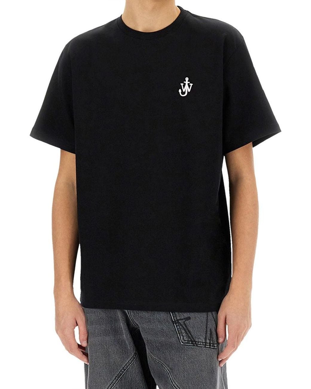 J.W. Anderson Black Jw Anderson "Anchor" T Shirt
