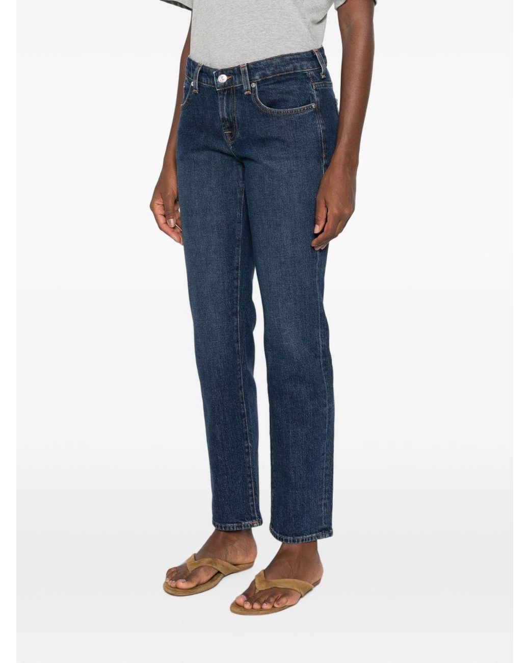Seven7 Blue Low Cigarette Denim Jeans