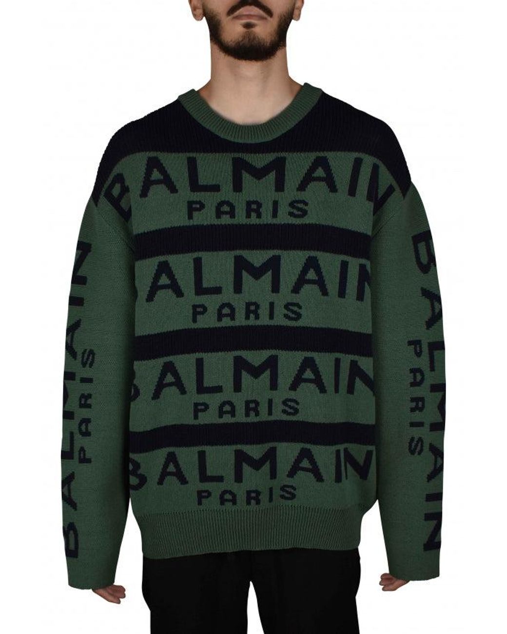 Balmain Green Sweater for men