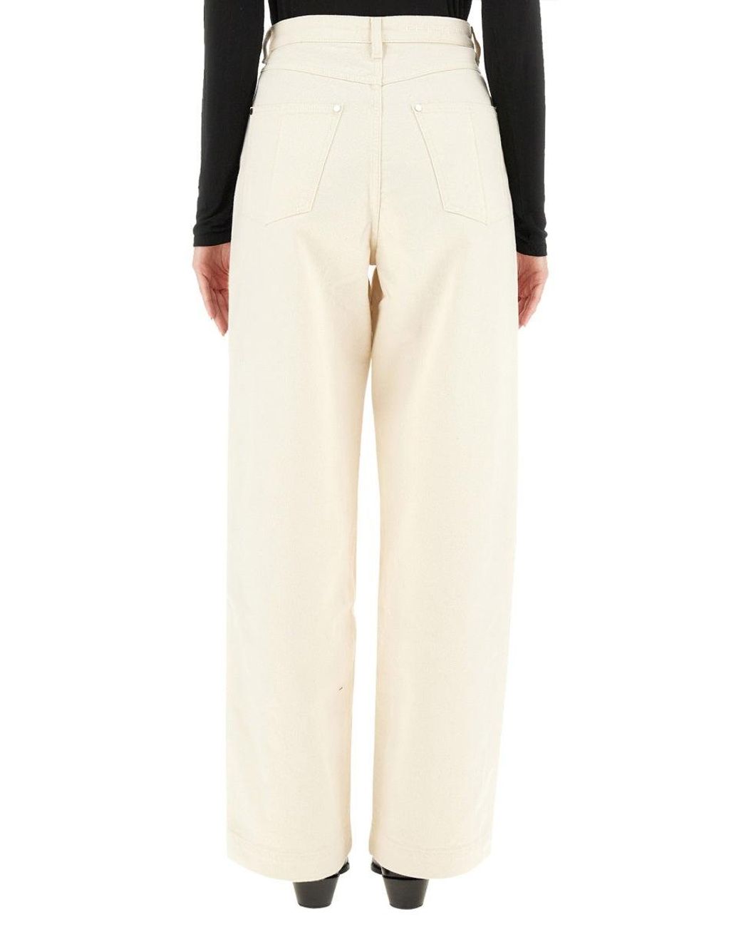 Peter Do White Wide Jeans