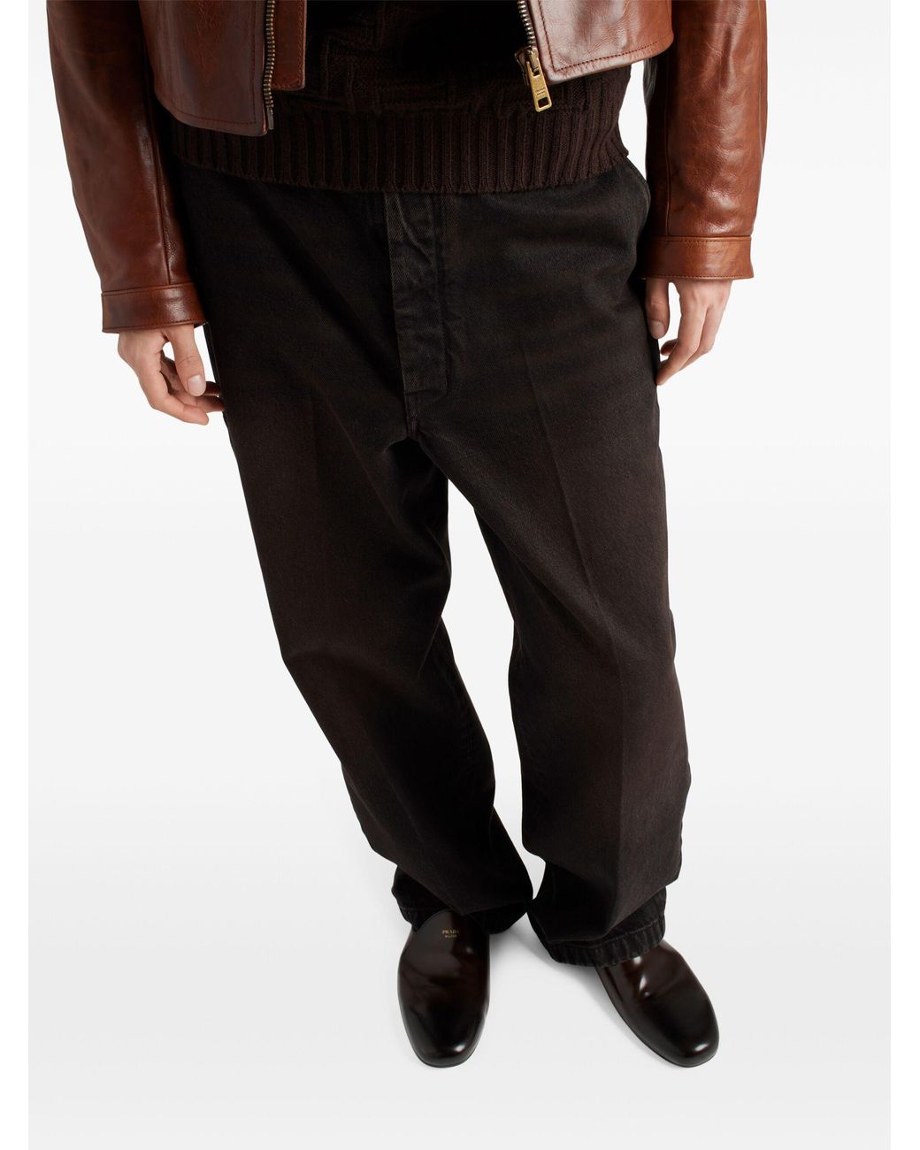 Prada Black Loose-Fit Jeans for men
