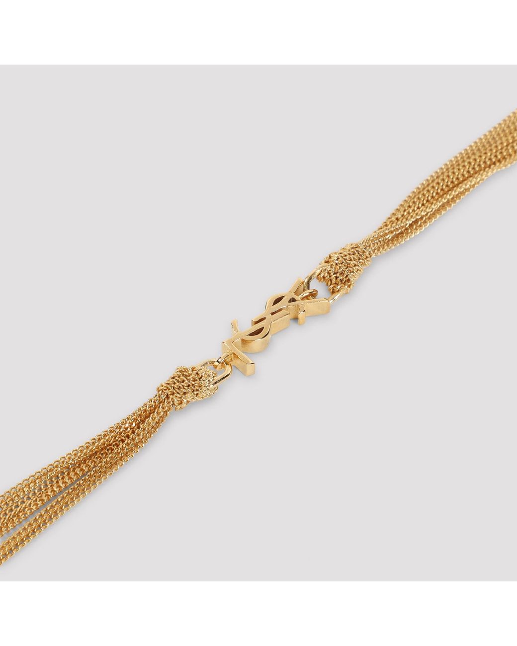 Saint Laurent Metallic Cassandre Bracelet