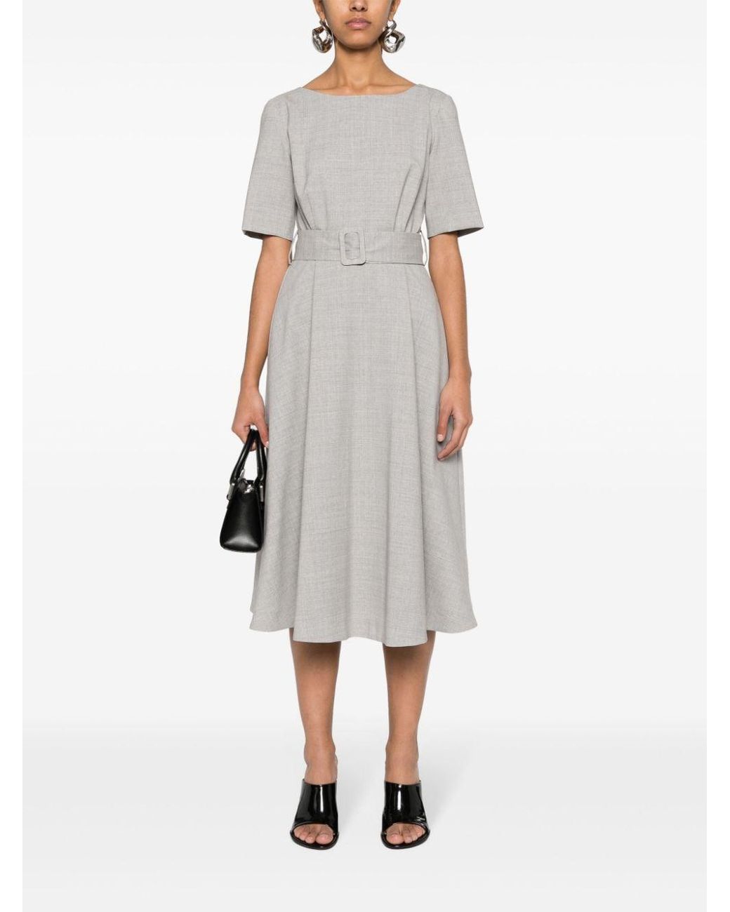 P.A.R.O.S.H. White Dart-Detail Dress