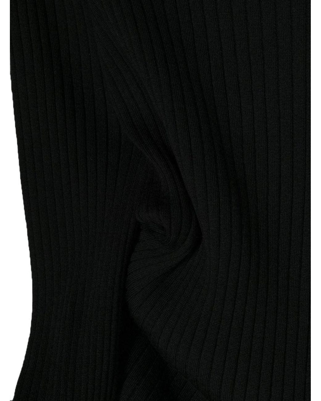 Versace Black Knit Sweater Rib Series