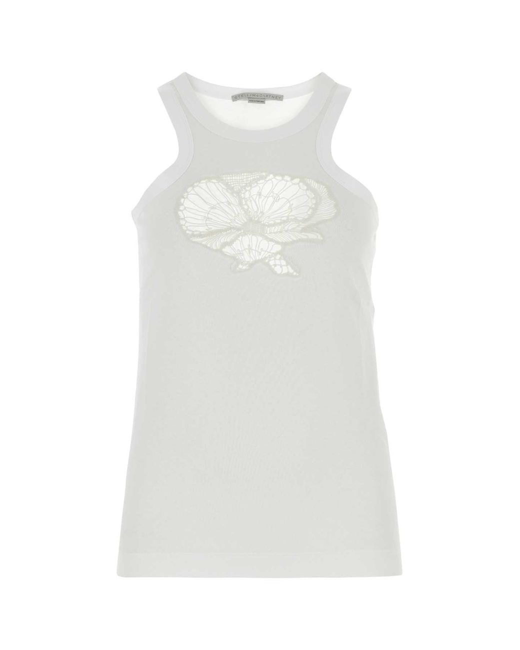 Stella McCartney White Cotton Tank Topa