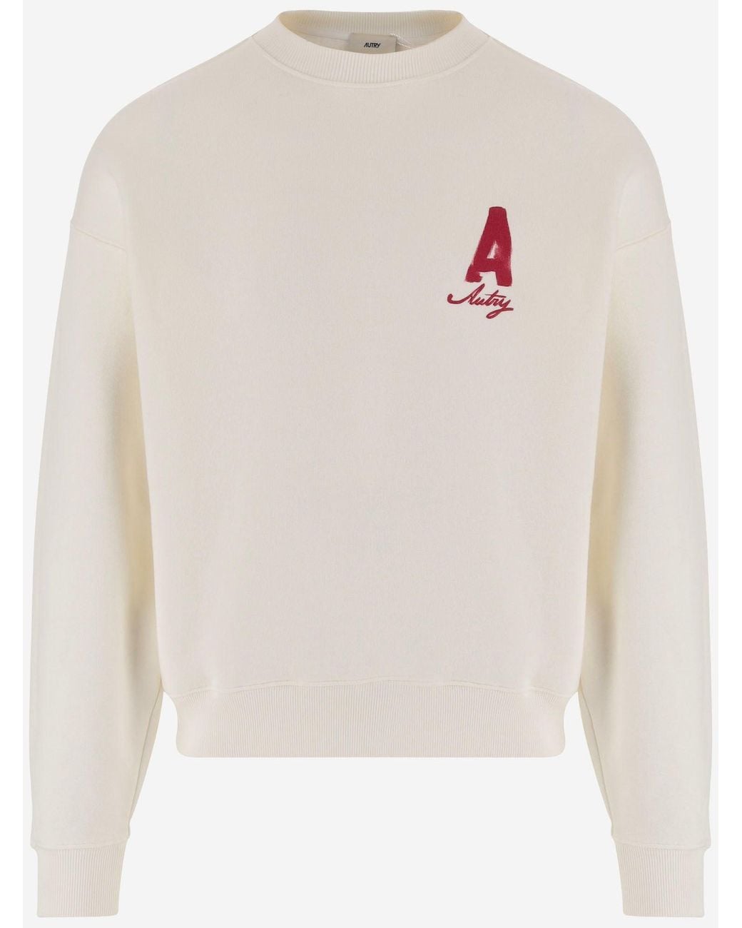 Autry White Sweatshirt Heritage Cotton Sweatshirts