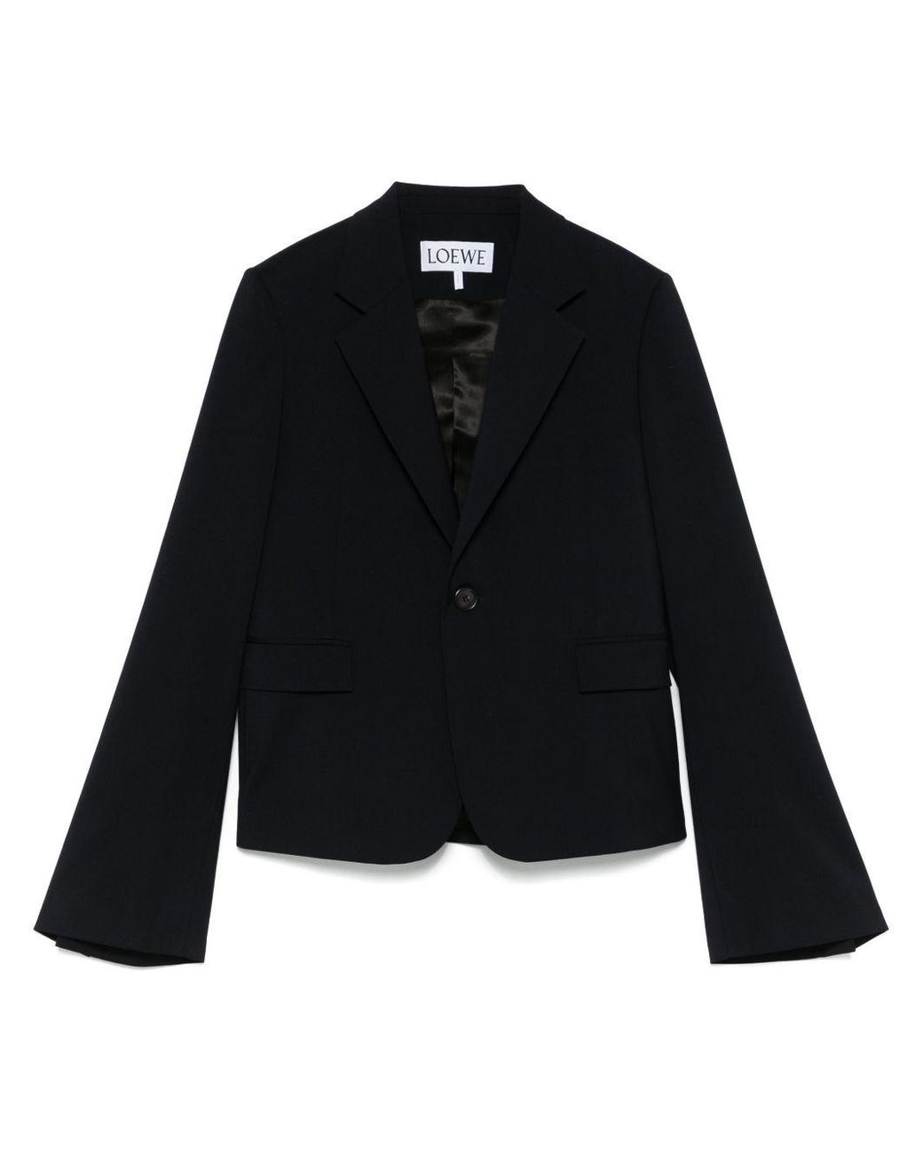 Loewe Black Wool Single-Breasted Jacket