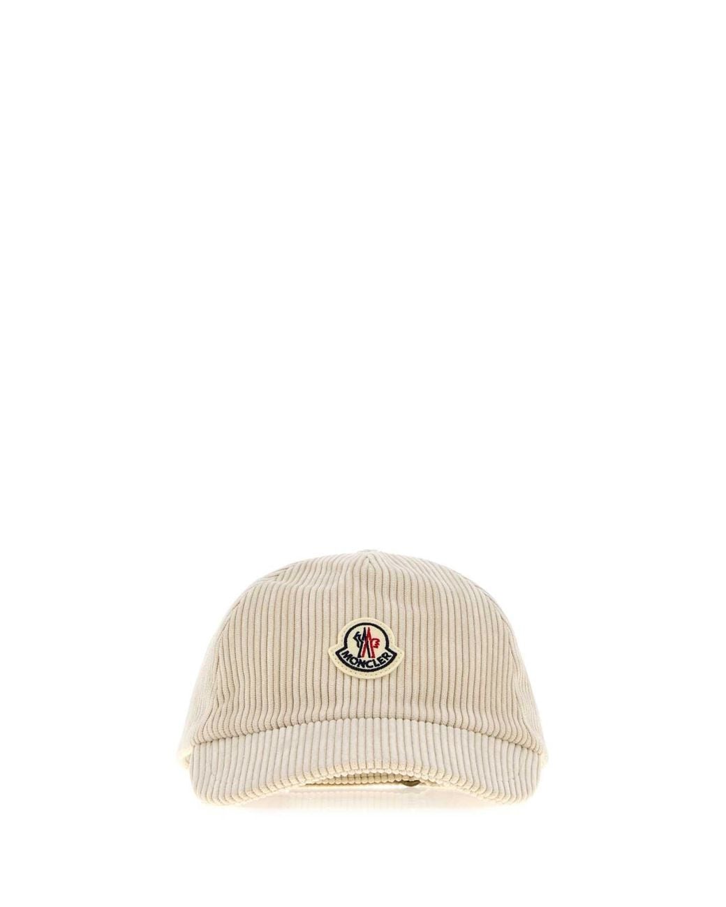Moncler Natural Sand Stretch Corduroy Baseball Cap