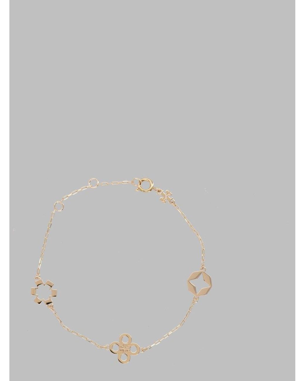 Tory Burch White Bracelet Forget Me Not Brass Bracelets