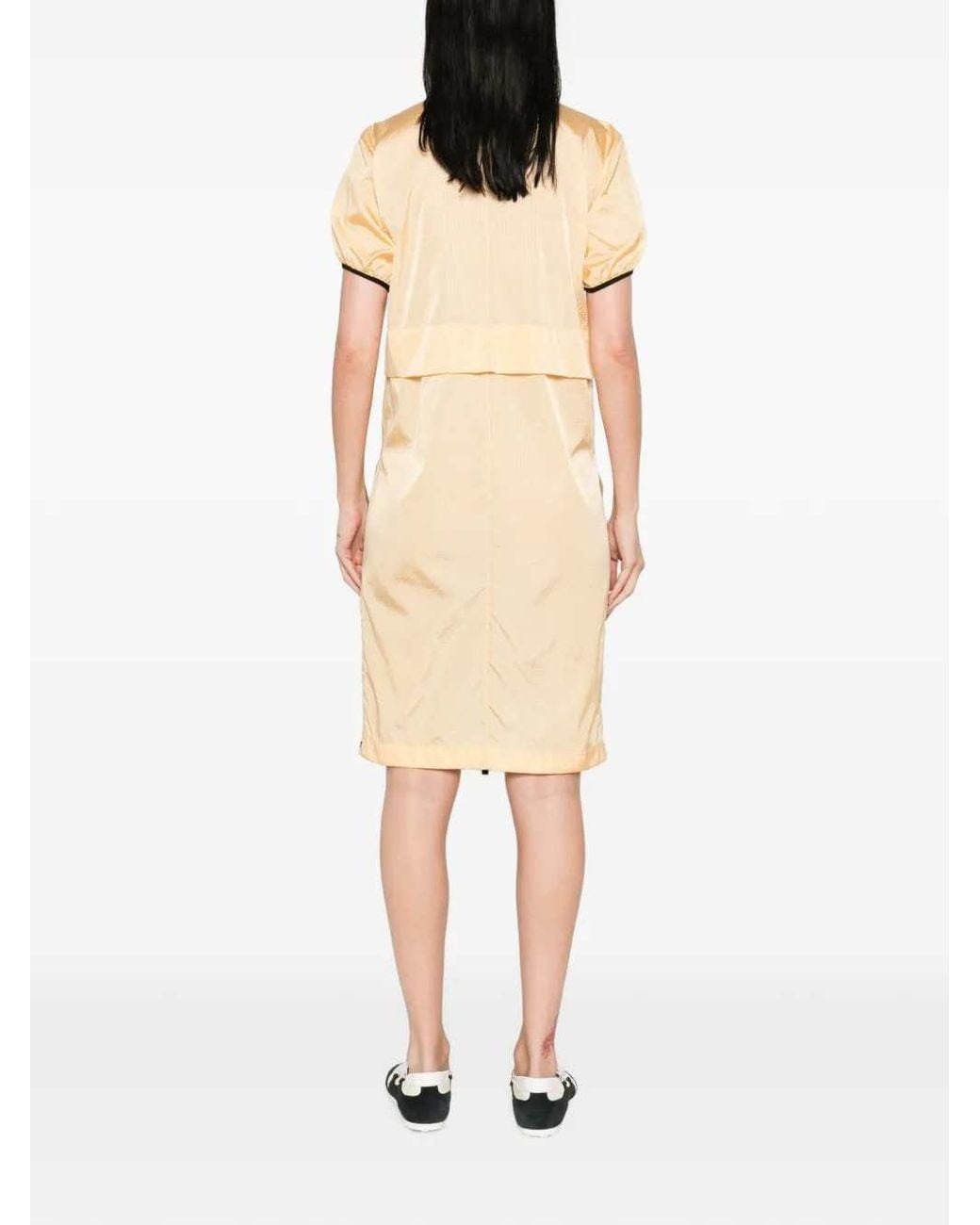 Marni Natural Zip Front Dress With Drawstring Waist