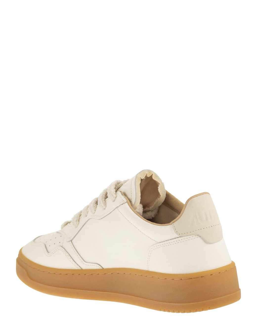 Autry Medalist Niedrige Ledersneaker mit Gummisohle in Natural für Herren