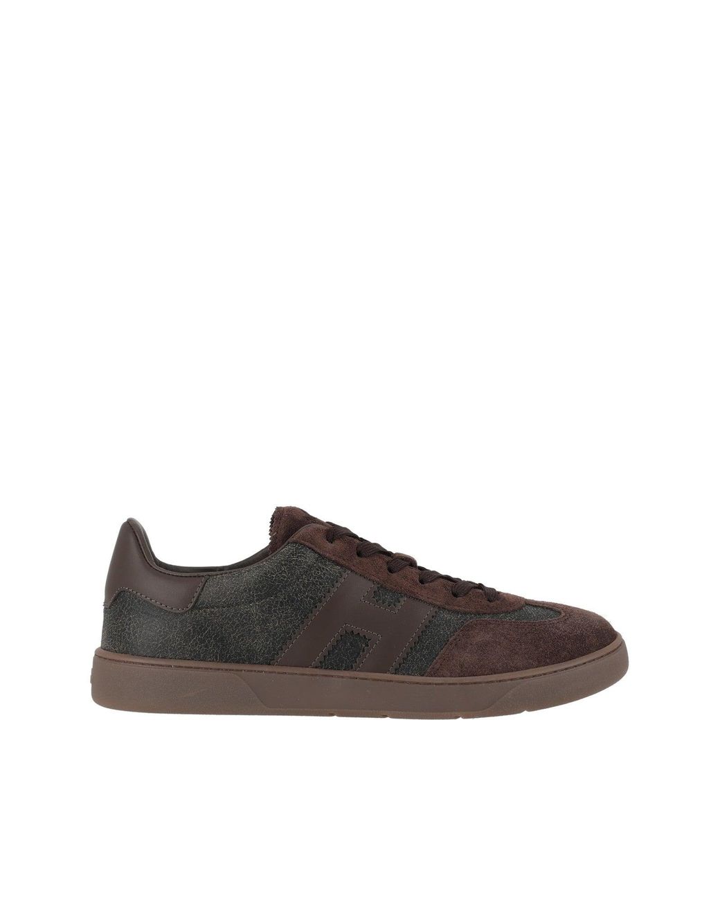 Hogan Brown Cool Suede Leather Low-Top Sneakers
