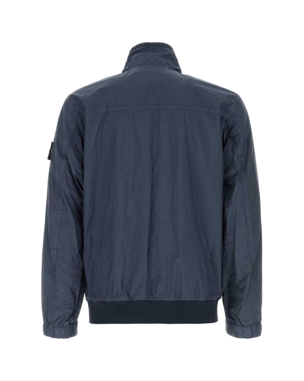 Stone Island Blue Nylon Bomber Jacket for men