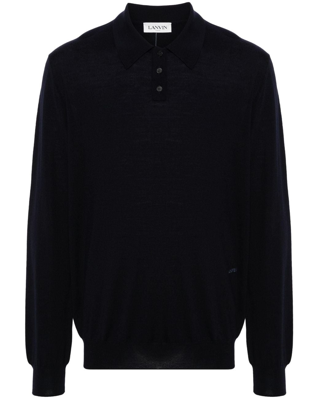 Lanvin Blue Merinos Polo Clothing for men