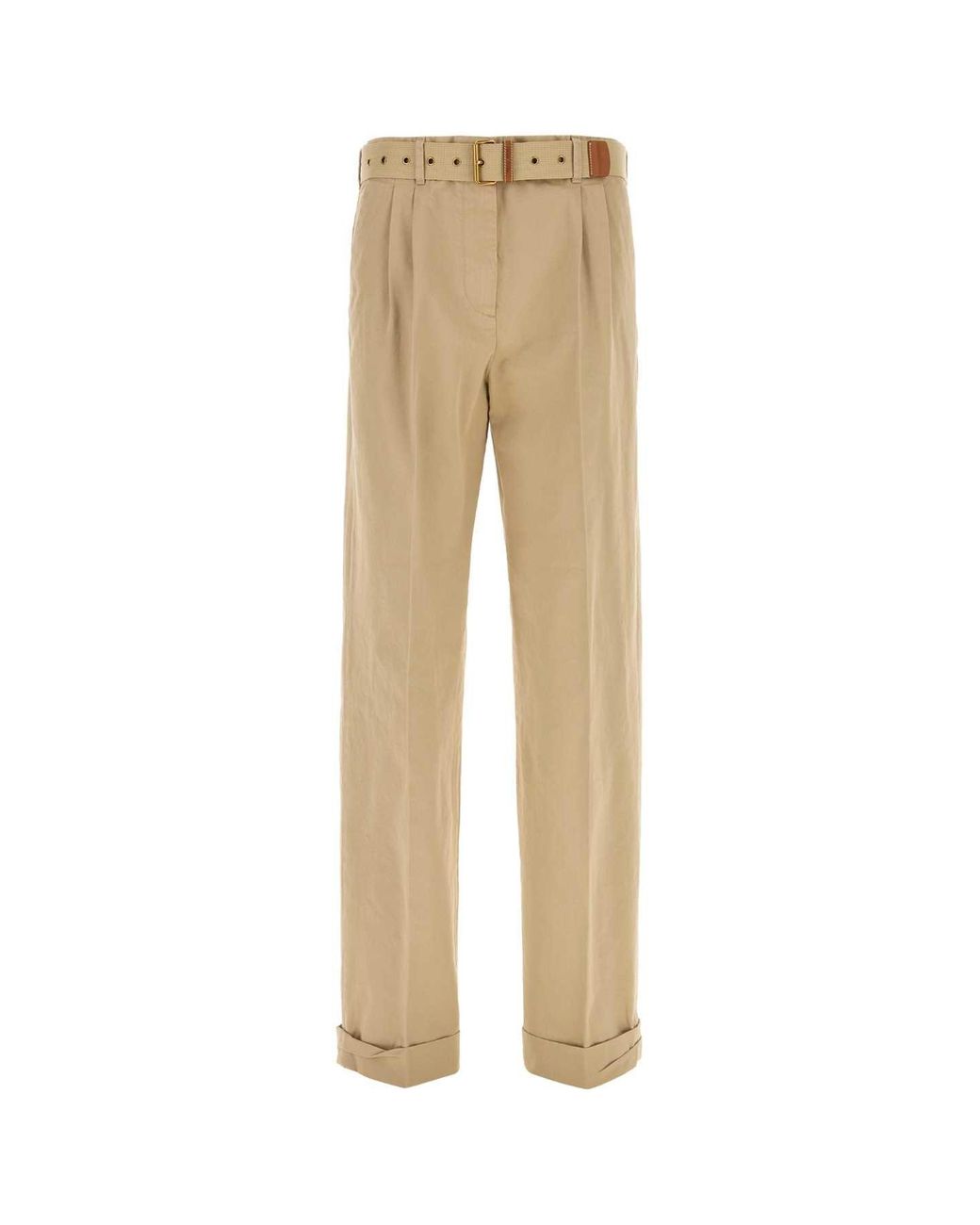 Miu Miu Natural Beige Cotton Pant
