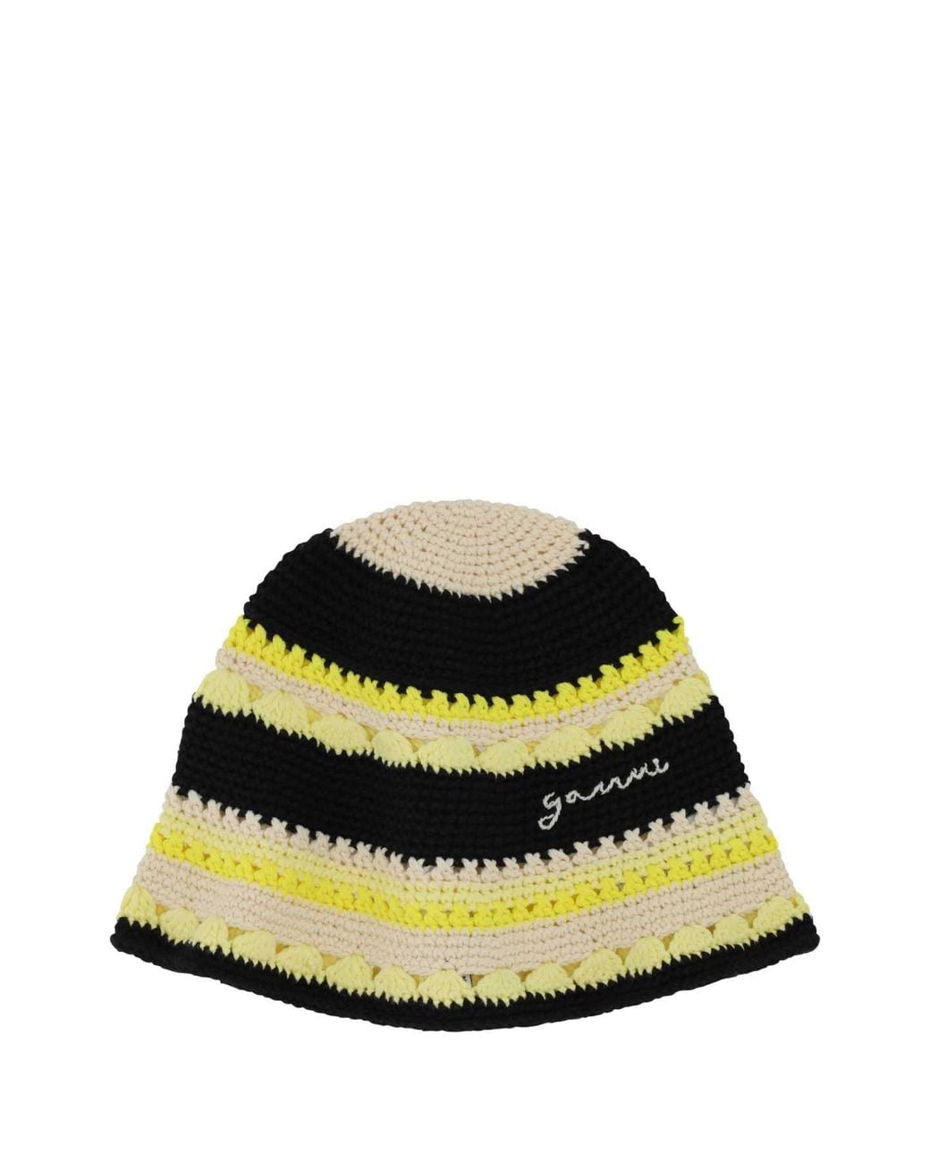 Ganni Black Crochet Hat