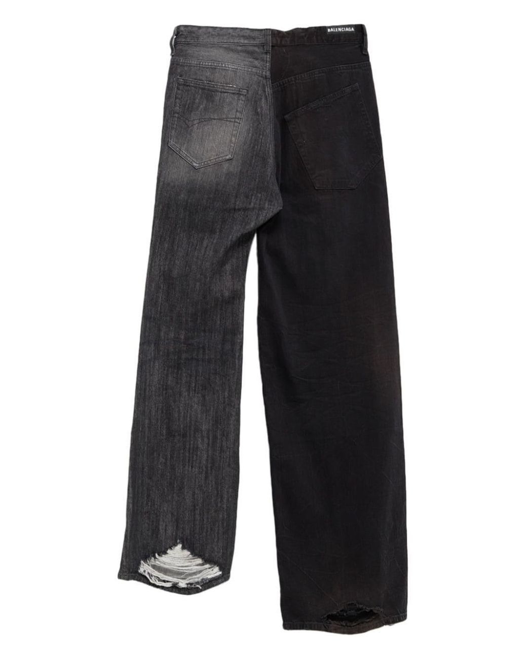 Balenciaga Black Fifty-Fifty Denim Jeans