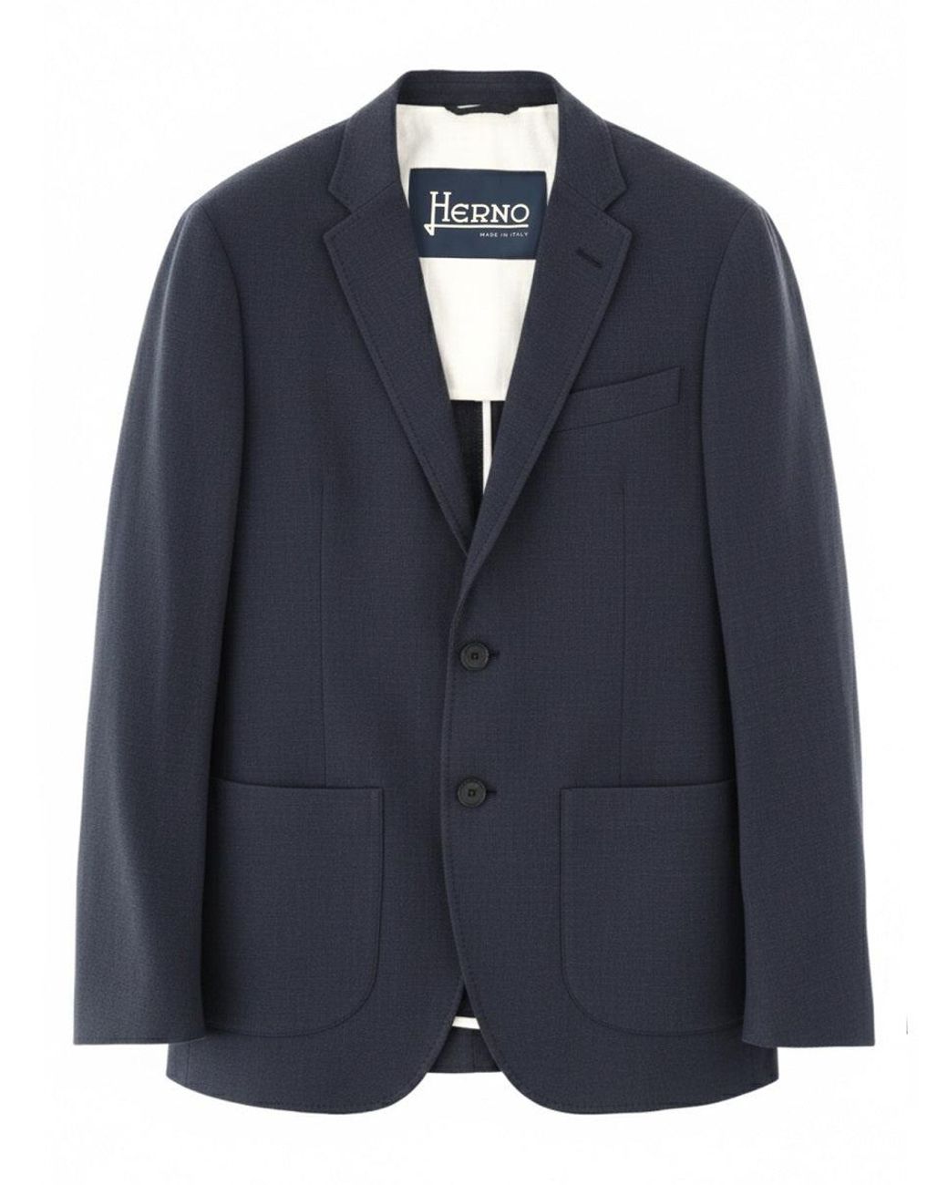 Herno Blue Notched Lapel Blazer for men