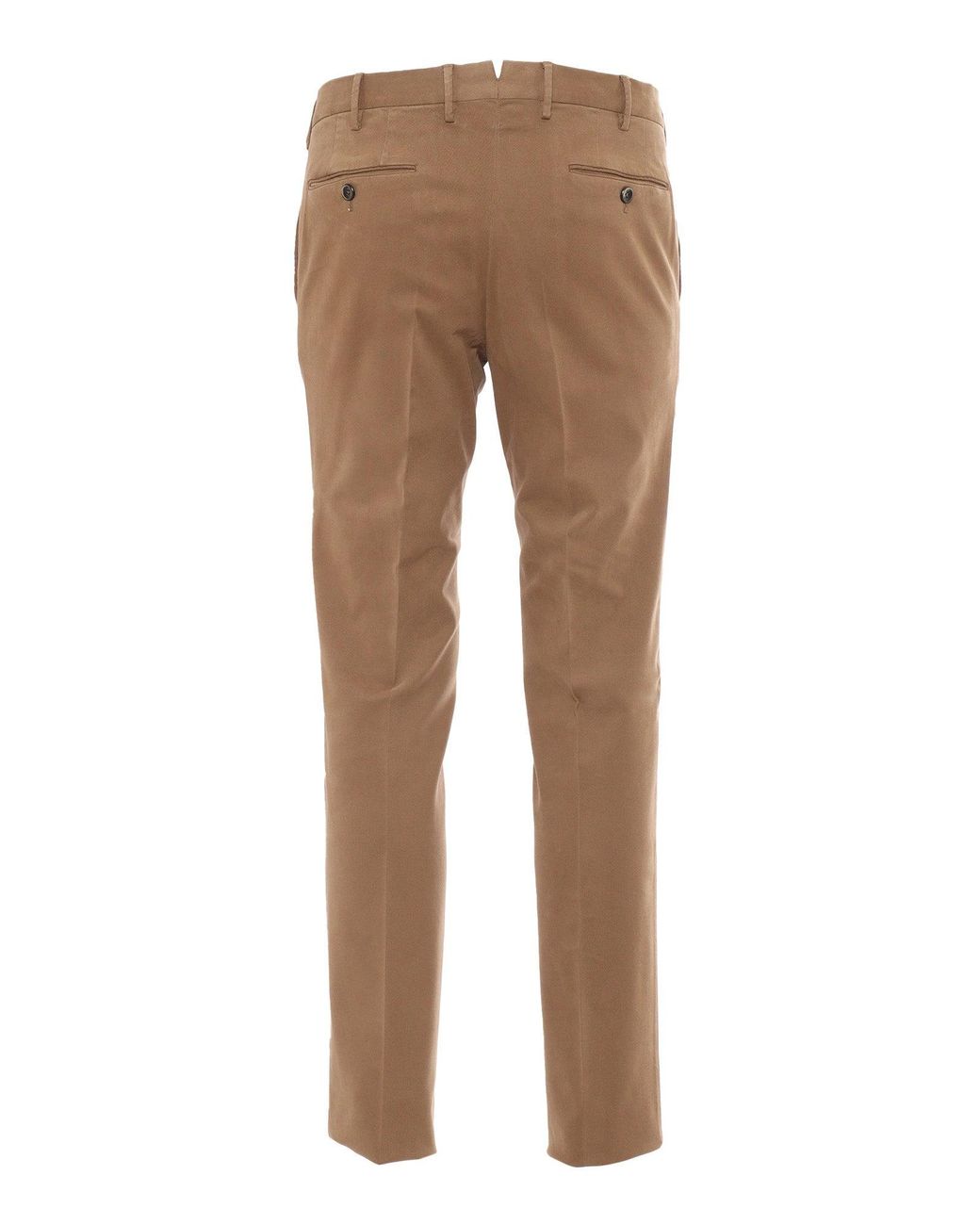 PT01 Natural Slim, Flat Front, Diagonal Pockets And